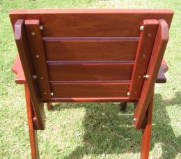 back of the Manly chair, made from select grade dry dressed Jarrah